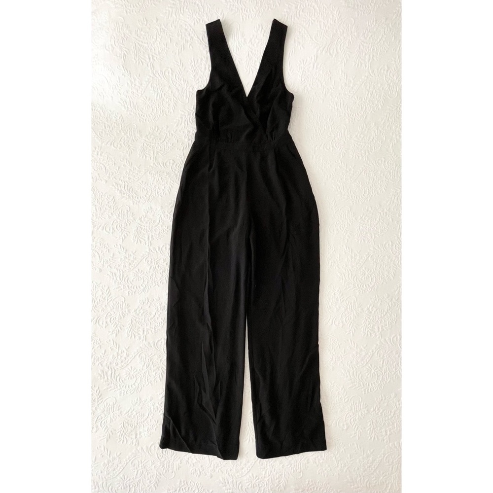 NWOT Lulus Kiska Black Lace Wide-Leg Jumpsuit Large - Picture 2 of 8